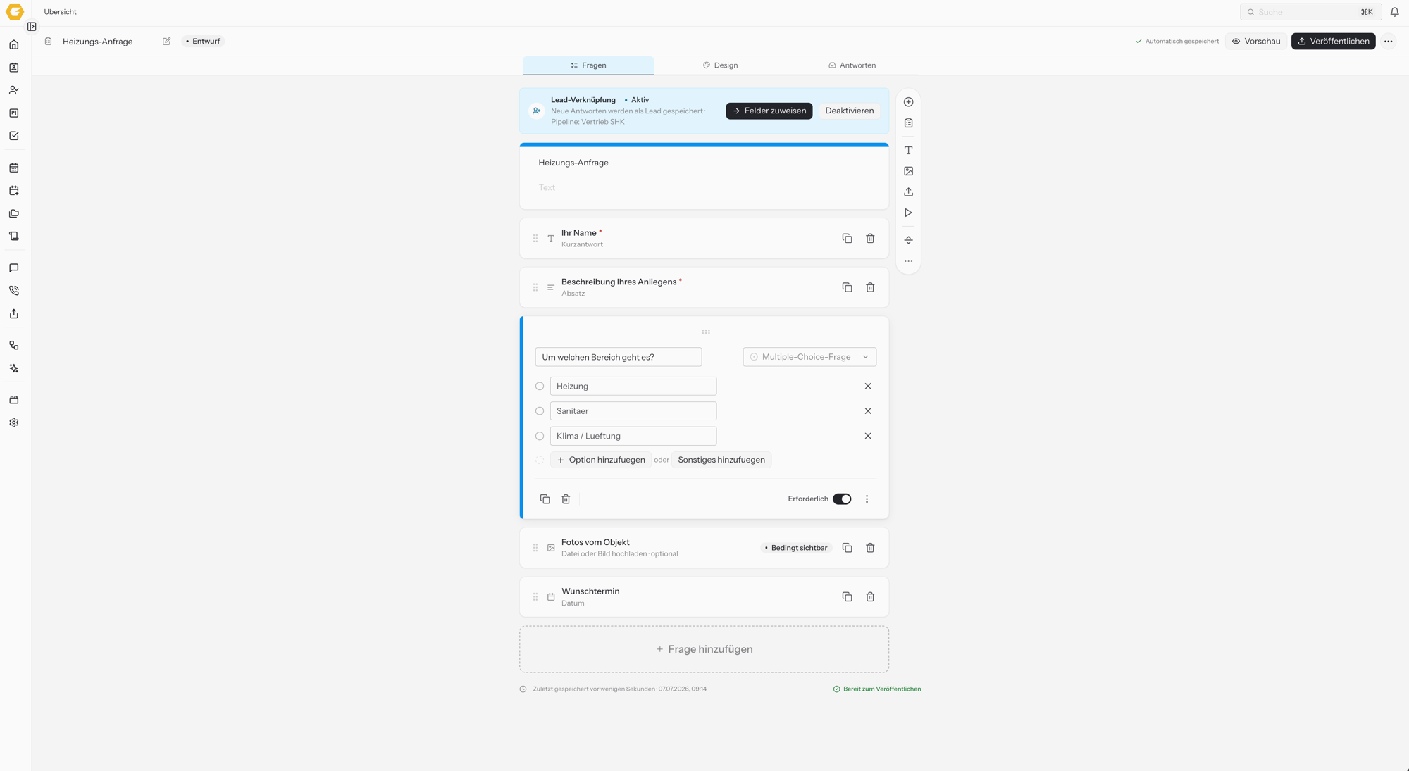 Form Builder in HiveGrid